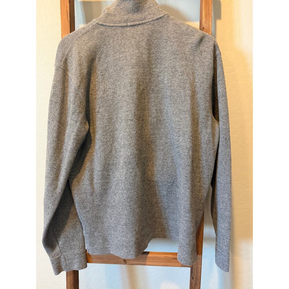 Polo Ralph Lauren Men’s Gray Cotton Quarter Zip Pullover Sweater Medium - Picture 6 of 7